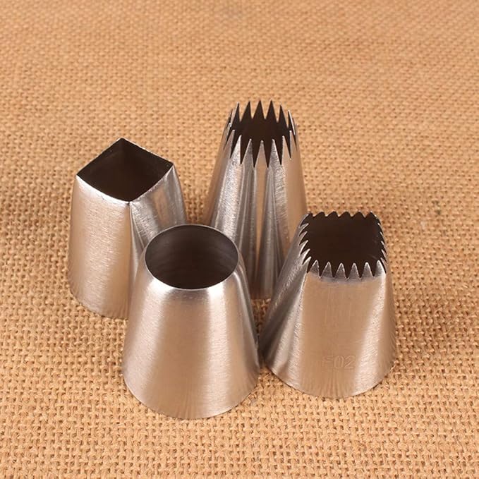 Piping Tips For Cake Decorating, Stainless Steel Icing Piping Nozzles For Pastry Fondant Decorating Tools