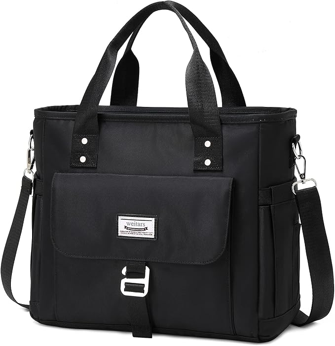Weitars Insulated Lunch Bag for Men Women,Leak Proof Lunch Box for Work,Extra Large Lunch Tote Bag With Removable Shoulder Strap with Side Pockets,Reusable Lunch Cooler Purse For Picnic Hiking