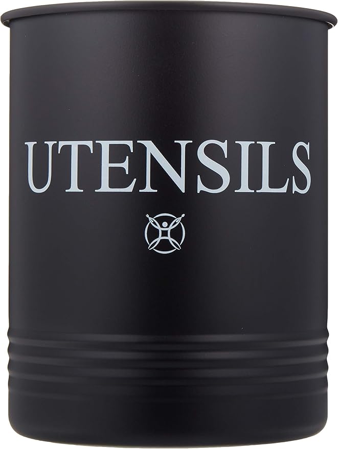 Utensil Holder Large Crocks Kitchen (black)