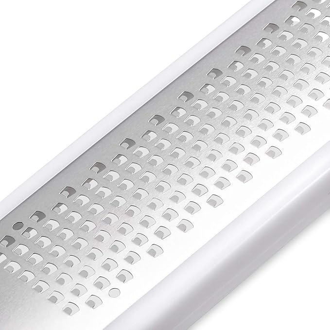 Zyliss E900033 Rasp Grater With Handle, Stainless Steel/Plastic, White, Grating Cheese/Garlic/Lemon Zester/Nutmeg/Parmesan/Ginger/Vegetable/Carrot/Chocolate, Dishwasher Safe, 5 Year Guarantee