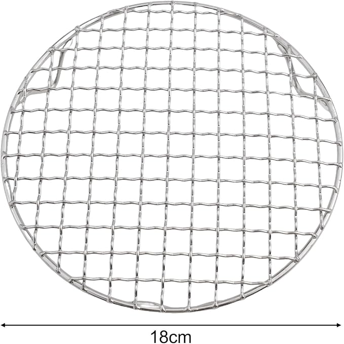Round Cooling Rack, 13cm-35cm Diameter, 201 Stainless Steel Wire Grid with 3-Leg Stand for Baking Grilling Roasting Drying, Silver(18cm)