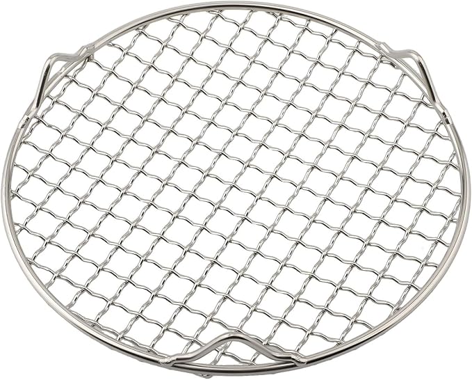 Professional Round Cooling Rack, Stainless Steel Wire Oven Grill for Food, Baking Cakes, Pizza, Barbecue, Drying, Easy Clean, Silver, Various Sizes(20cm)