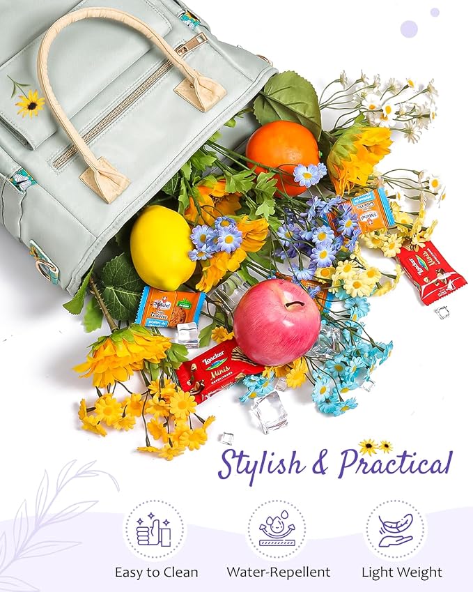 GLORIEROO Deluxe Insulated Lunch Box Bag Women - Leakproof Waterproof Cooler with Multi Pockets Removable Strap for Work Picnic - Teacher Mothers Day Christmas Birthday Gifts