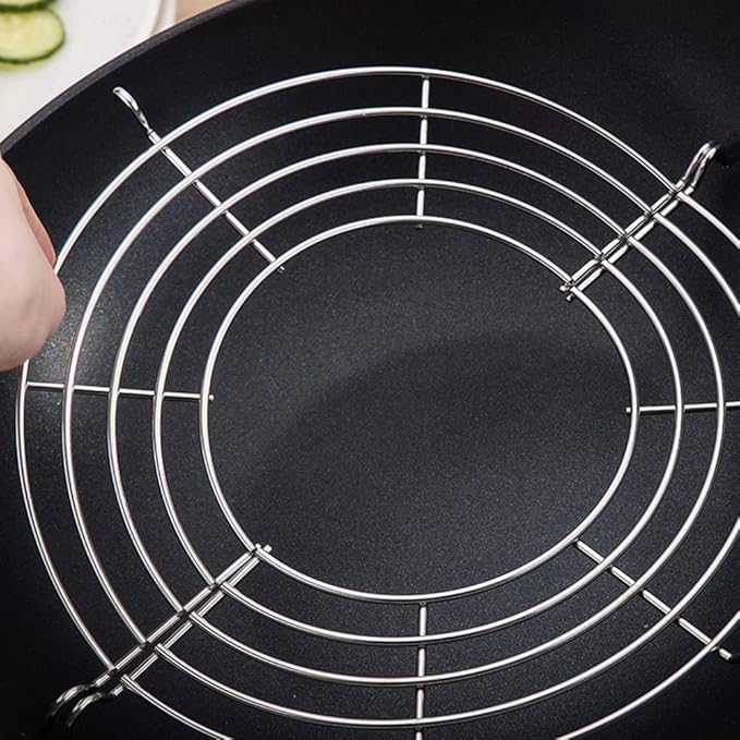 Cooking Rack Round, 6 Inch Stainless Steel Round Rack for Cooking Cooling Steaming Baking, Fit Air Fryer Stockpot Pot Pressure Cooker