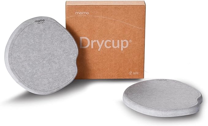 Momo Lifestyle Coasters for Drinks Drycup Stone Coaster Ultra Absorbent Made of Diatomaceous Earth Ideal for Wooden and Coffee Table Non Scratch Condensation Drink Coasters (2 Pack)
