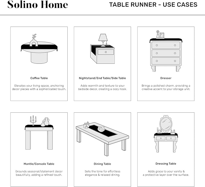 Solino Home Linen Table Runner 48 Inches - 100% Pure Linen Burgundy Hemstitch Table Runner 14 x 48 Inch Ideal for Dresser and Coffee Tables - Classic Hemstitch