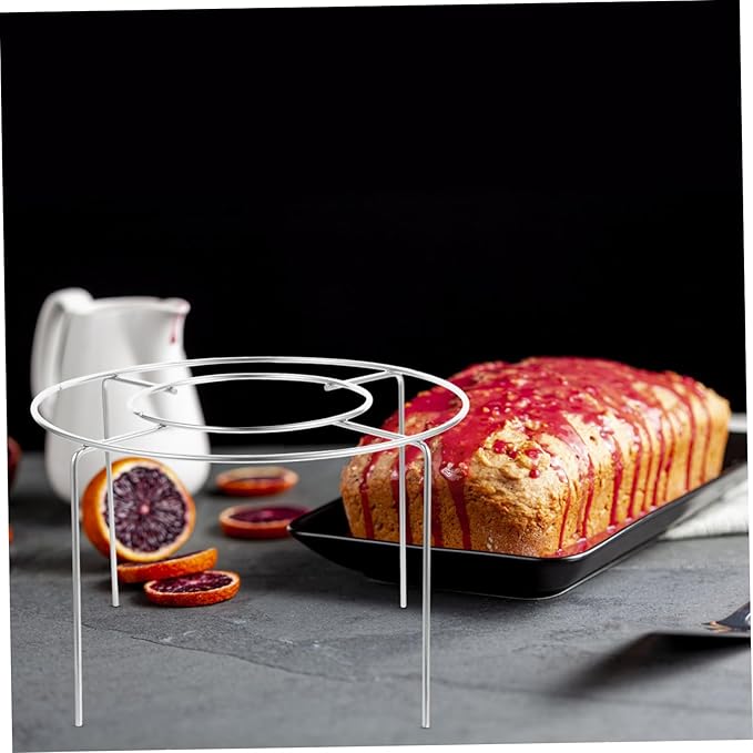 PRETYZOOM Stainless Steel Cake Cooling Rack for Cakes Versatile Baking and Drying Stand Oven Safe Compact Dessert Drying Utensil for Baking Enthusiasts