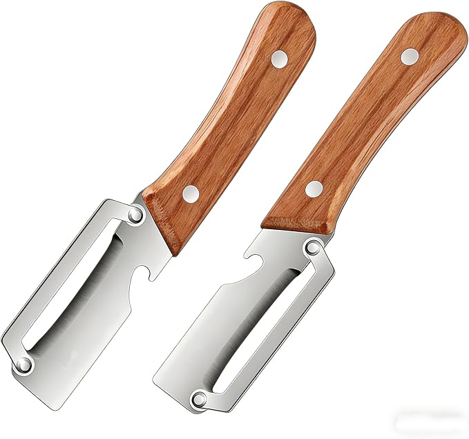 Kumocos Peeler Vegetable Peeler, Stainless Steel Multifunctional Veggie Peeler with Bottle Opener, Heavy Duty Potato Apple Kiwi Cucumber Fruit Peeler (2)