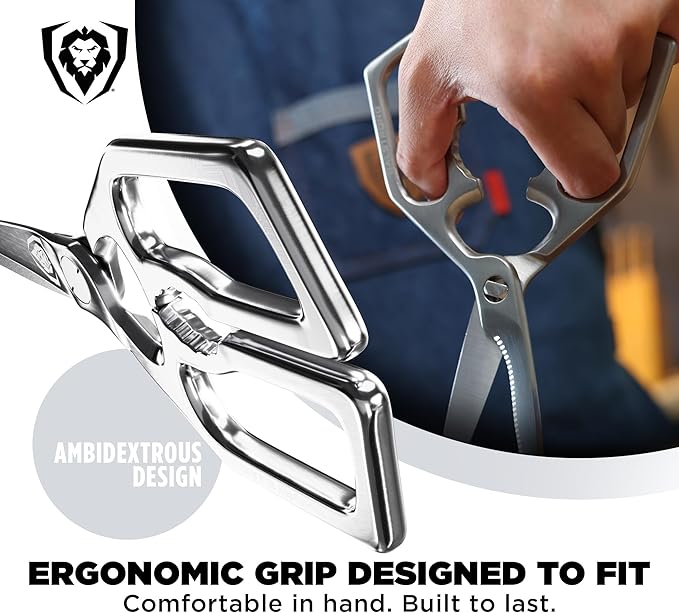 Dalstrong Kitchen Scissors — Japanese Stainless Steel Shears, Ambidextrous, Detachable for Cleaning — For Spatchcocking Chicken, Trimming Herbs, Pizza, Flatbread & Package Opening