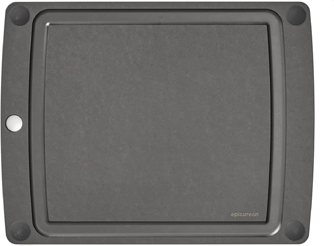 Epicurean - 505-151102003 Epicurean All-In-One Cutting Board with Non-Slip Feet, 14.5" × 11.25", Slate/Black