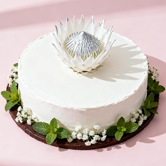 Professional Flower Fondant Mold Set, Reusable Silicone Cake Decorating Tools for Baking & Sugar Craft (Protea cynaroides Fondant)