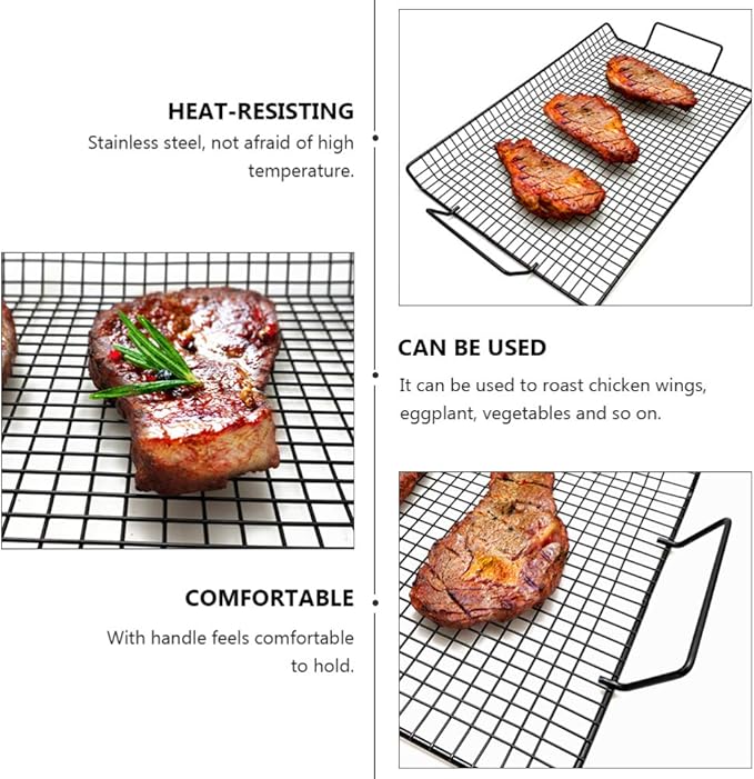 BESPORTBLE Stainless Steel Cooling Rack Baking Rack Barbecue Wire Mesh Baking Steaming Rack for BBQ Charcoal Cooking Grate