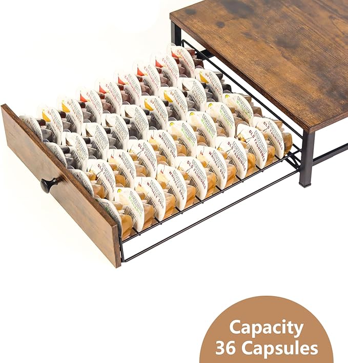 36 Capsule Storage Drawer for Bartesian, Pod Holder Organizer Compatible with Bartesian and BLACK+DECKER Cocktail Machines, Stackable Countertop Container