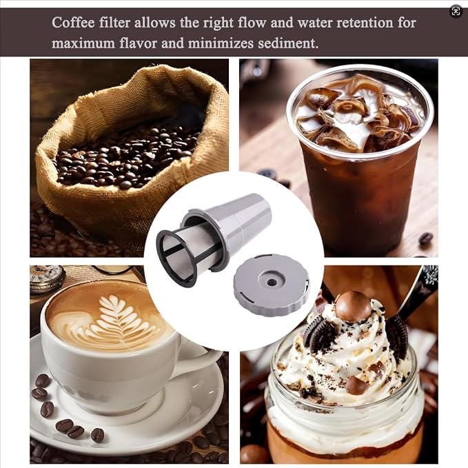 for Keurig My K-Cup Reusable Coffee Filter, Brew Coffee or Tea, Fits K10 K15 K40/45 K55 K60/65 K70/75/79 Series with Sustainable Coffee Accessories, Gray 3 Pack