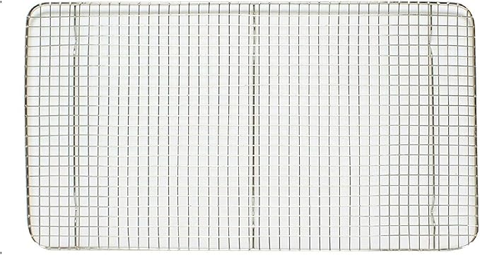 TrueCraftware- Full Size Chrome Plated Wire Pan Grate- Cooling Racks 18" x 10"- Fits Full Size Sheet Pans Cookie Pans Cooling Rack Baking Sheet Grate Cake Rack for Pies Cookies Pastries Cakes