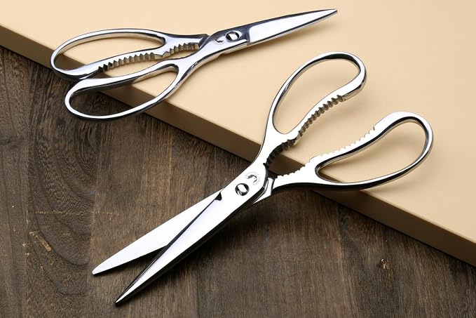 Yoshihiro All Stainless Steel Pull-Apart Japanese Kitchen Shears/Scissors 8.25 Inch (210mm) - Made in Japan