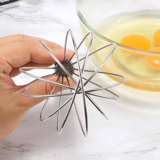 10-Inch Balloon Whisk (16 Pack), Classic Manual Kitchen Egg Beater, Handheld Stainless Steel Whisk for Cooking, Blending, Whisking, Beating and Stirring