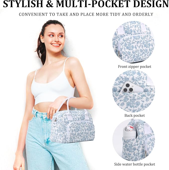 MEXS Insulated Lunch Bag for Women Men Large Reusable Lunch Box Adult Leakproof Portable Cooler Tote Bags for Work Picnic