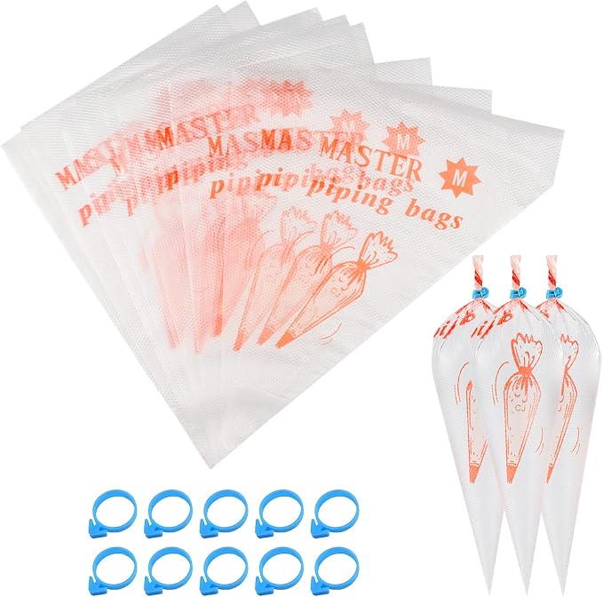 LABOTA Piping Bags Disposable,200PCS 12 Inch Pastry Bags,Icing Bags, for Cake Decorating