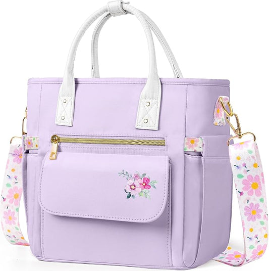 GLORIEROO Deluxe Insulated Lunch Box Bag Women - Leakproof Waterproof Cooler with Multi Pockets Removable Strap for Work Picnic - Teacher Mothers Day Christmas Birthday Gifts