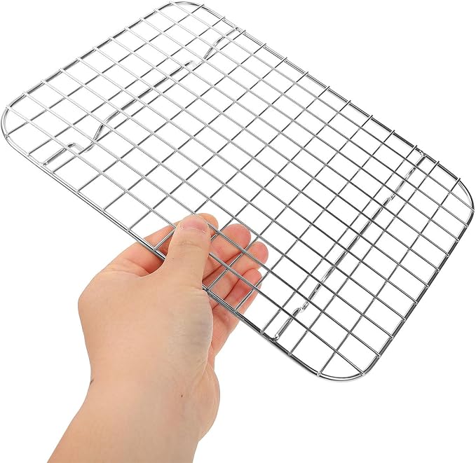 MAGICLULU Stainless Steel Bbq Grill Rack with Thick Grid Construction for Quick Cooling and Flexible Cooking Methods, Sturdy Wire Baking and Cooling Rack Suitable for Oven, Dishwasher Safe