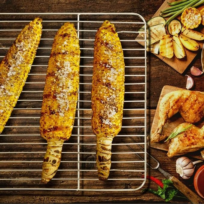GOWENIC Stainless Steel Cooling Racks, Baking Racks Wire Rack for Cooking Roasting, Kitchen Barbecue Grid Rack, Drying for Grilling (1 5)