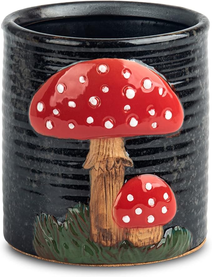dgudgu Mushroom Kitchen Utensil Holder For Countertop Ceramic Utensil Holder For Kitchen Counter Large Cooking Utensil Utensil Crock Holder Spatula Holder Utensil Organizer For Countertop