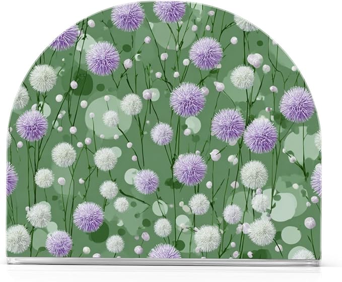 Napkin Holder Acrylic Napkin Holder for Table Kitchen Party Restaurant U Shaped Upright Napkin Dispenser Organizer Dark Green Flowers Blooms