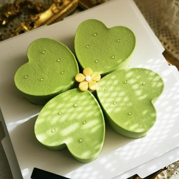 QELEG 4Pcs Heart Shaped Cake Pans,6 inch Silicone Pancake Mold,layer Cake Pan Sets for Jumbo Whoopie Pie, Vegetable Pancakes, Taco Shells, Pizza Crust, Omelet, and Resin Craft(Heart)