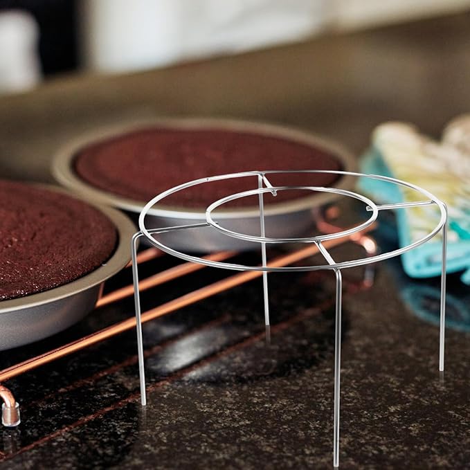 Stainless Steel Cake Cooling Rack 12-16 Inch Large Baking Wire Rack Upside down Chiffon Cake Holder Sturdy Kitchen Baking Tool