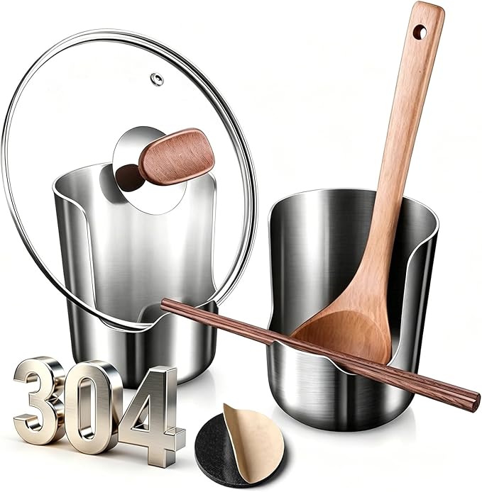 Multi-Functional Kitchen Utensil Holder, Stainless Steel Countertop Organizer for Pot Lids, Ladles, Spatulas, Cutting Boards, Space-Saving Vertical Tool Rack for Cooking Utensils (1PC)