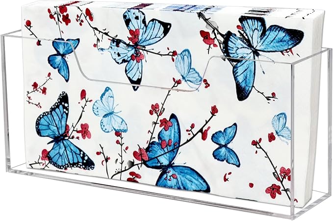 Waterproof Paper Towel holder, Acrylic Napkin Holder, Plastic Napkin Dispenser for Home, Office (Transparent color)