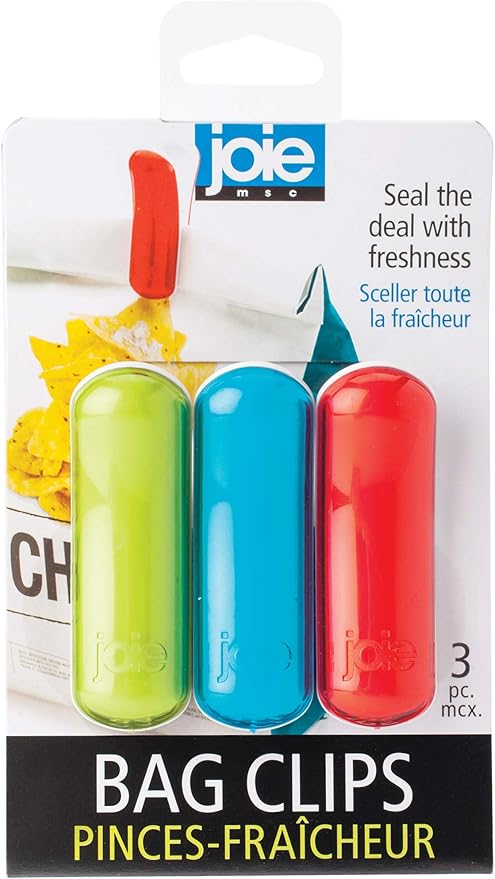 MSC International 26569 Joie Bag Clips Assorted Colors, Rainbow, Multicolor