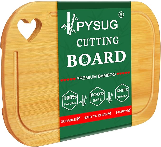 Small Wooden Cutting Board, Mini Light weight Wooden Cutting Board, with Juice Grooves, Thick Chopping Board for Meat, Kitchen Gadgets Gift, Mothers Day Gifts
