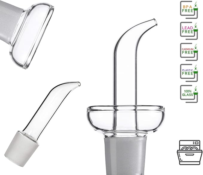 5 oz / 150 ml No Funnel Needed Olive Oil & Vinegar Dispenser Glass Cruet Decanter for Kitchen,Lab glassware seal handicraft Keeps Fresh Longer