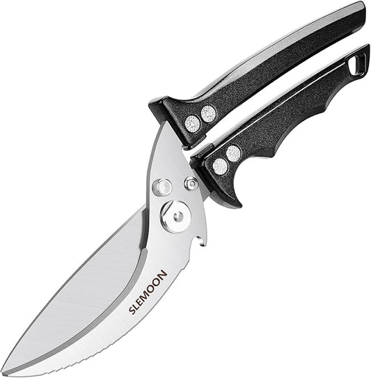 Heavy Duty Poultry Shears Meat Cutting Dishwasher Safe and Food Stainless Kitchen Shears Kitchen Scissors for Chicken Turkey Thanksgiving,Gift Box,black