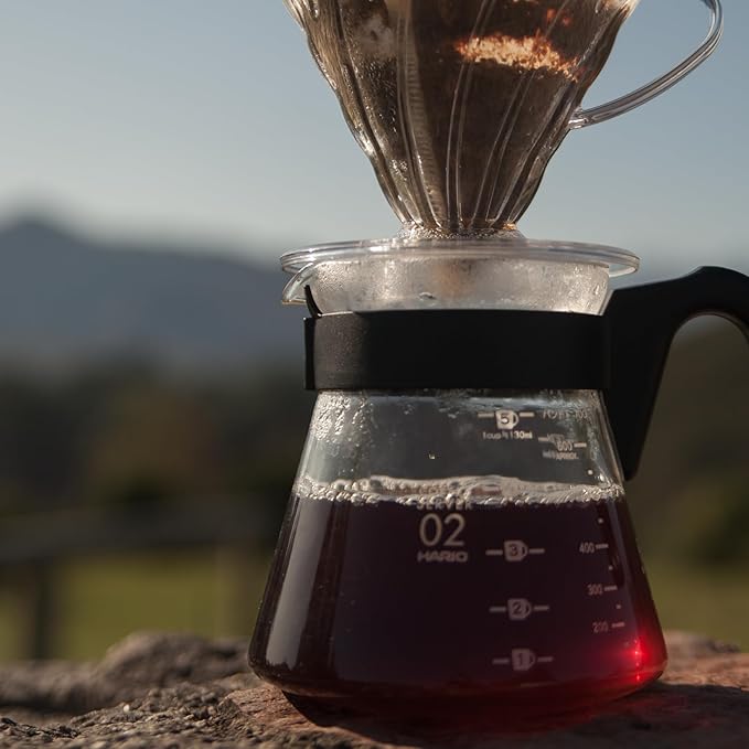 Hario V60 Glass Coffee Server, 1000ml, Black