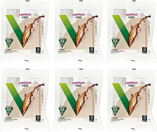 Hario V60 Paper Coffee Filter, Size 02, Natural, 600ct