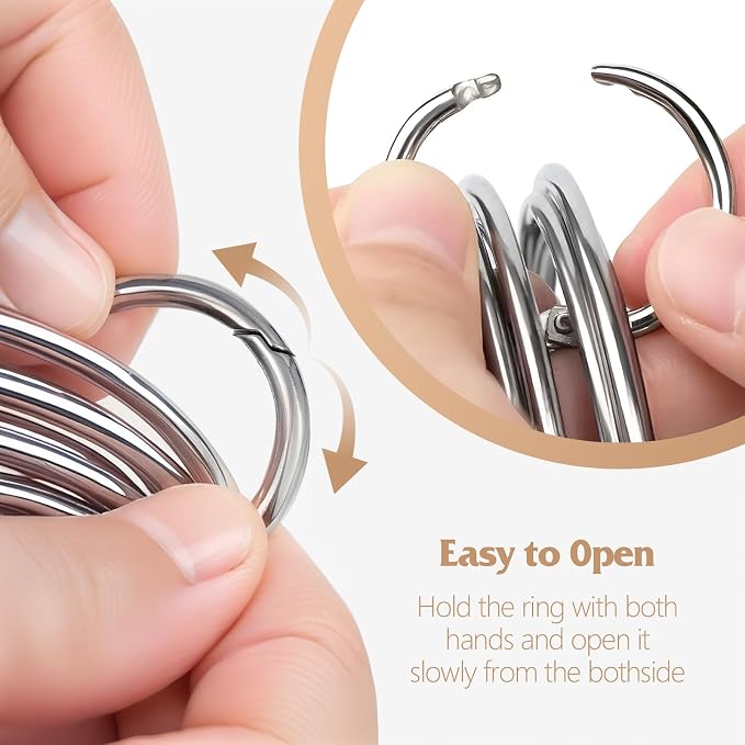 Round Cookie Cutters with Handle - Donut Hole Cookie Biscuit Cutter Set(5 Pieces/Set), Stainless Steel Circle Cutters Donut Cutter Mold Tool with Ring for Baking, Biscuits, Cakes, Sandwiches