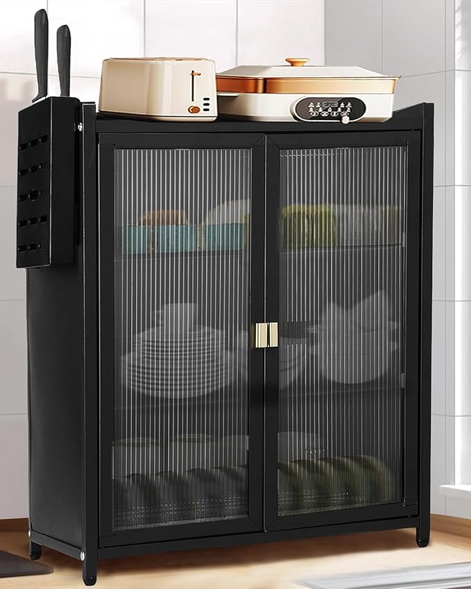 Dish Drying Rack, 3-Tier Dish Rack for Small Kitchen, Space-Saving Dish Rack with Cover, 23.62" Drying Rack for Kitchen Counter, Large Storage Shelf Organizer with Drain Tray, Black