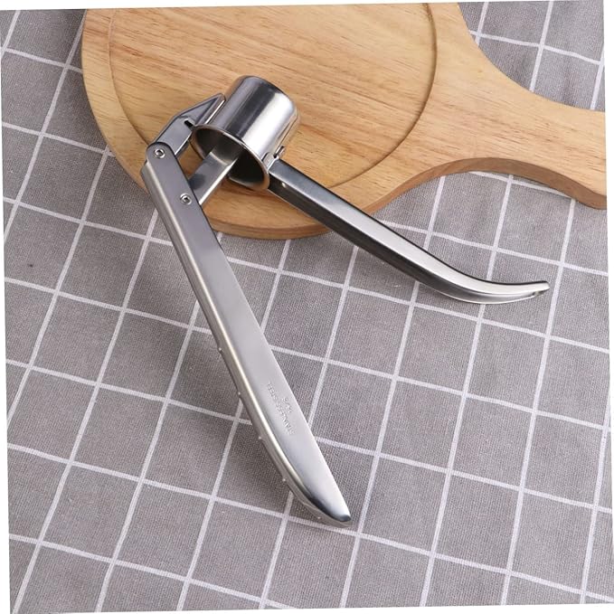 Garlic Press Garlic Ricer Ginger Crusher Easy Cleaning Stainless Steel Long Handle