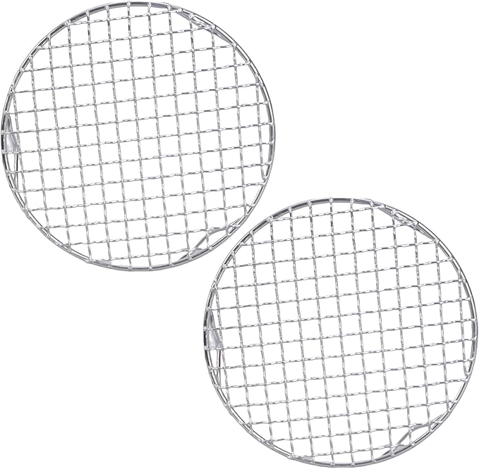 Multifuntional Round Cooling Rack Professional Barbecue Meshs Stainless Steel Texture Suitable for Baking and Grilling Oven Grills Sheet