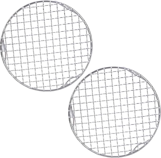 Multifuntional Round Cooling Rack Professional Barbecue Meshs Stainless Steel Texture Suitable for Baking and Grilling Oven Grills Sheet
