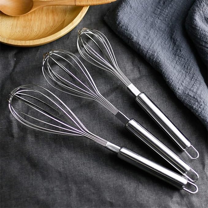 Whisk Stainless Steel Balloon Stir Tool Not Sticky Baking Stir Egg Butter (Size : 30cm)