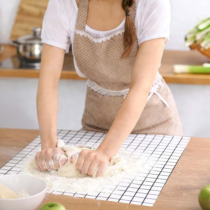 2 Sets Silicone Baking Mat Roll, Non-Stick & Heat Resistant Baking Mats - Reusable Dough Rolling Mat, Pastry Mat for Oven, Air Fryer, Freeze Dryer, Countertop Protector, Non-Slip Kitchen Baking Sheet