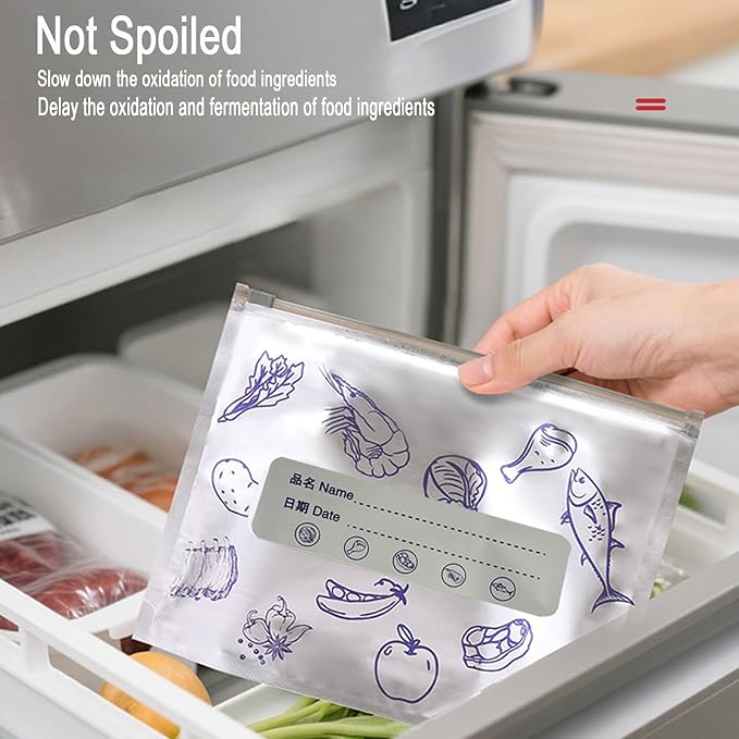 Reusable Aluminum Foil Storage Bags, 30 Count - Thick, Leak-Proof Stand-Up Bags with Resealable Zipper for Food Storage & Organization | Freezer, Pantry & Meal Prep (Small)