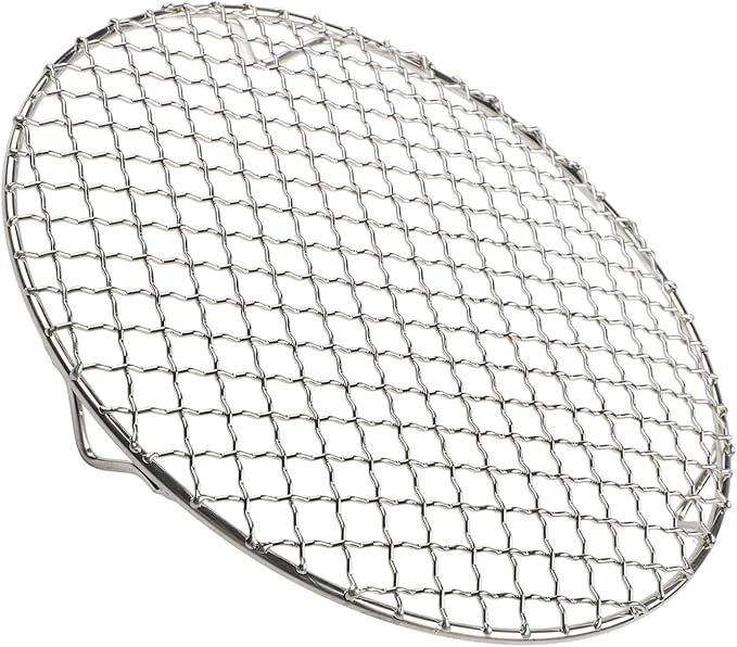 Round Cooling Rack 201 Stainless Steel Wire Grid For Baking, Grilling, Steaming And Drying Food In Oven Or Kitchen, Silver, Multiple Sizes Available(24.5cm)