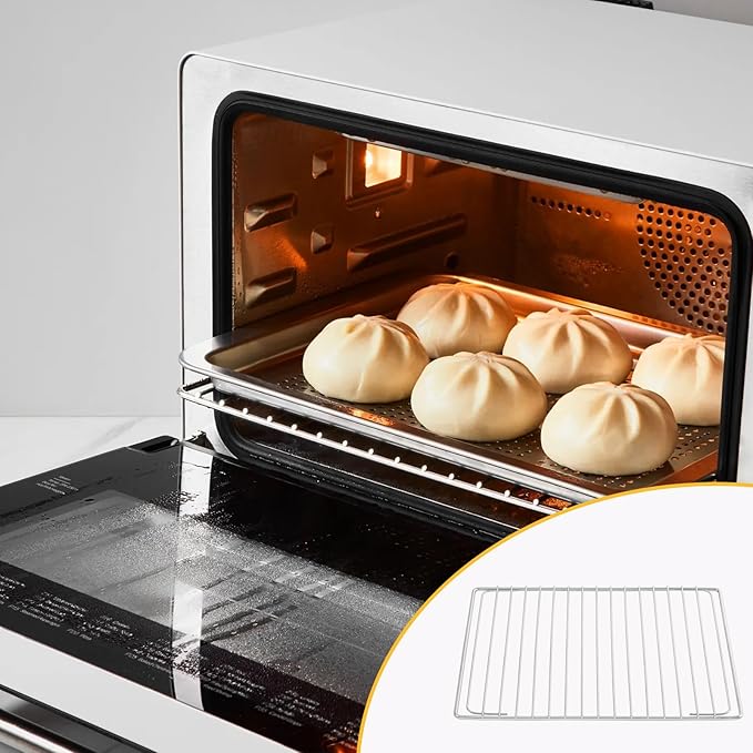 Allstare BOV800XL Pro BOV845BSS Oven Rack Replacement for Breville Smart Oven Parts 304 Stainless Steel Air Fryer Racks SP0002651 Plus BOV810BSS Breville Toaster Oven Wire Baking Rack 2 Pcs