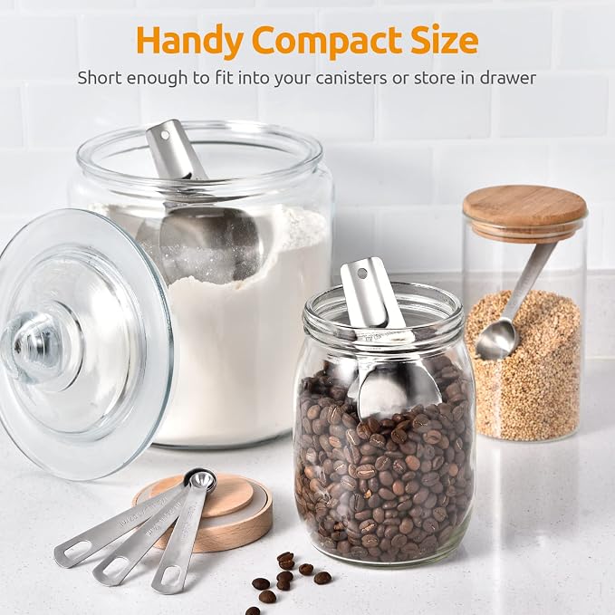 U-Taste Measuring Cups and Spoons Set of 15 : 7 Measuring Cups and 7 Measuring Spoons with 2 D-Rings and 1 Professional Magnetic Measurement Conversion Chart