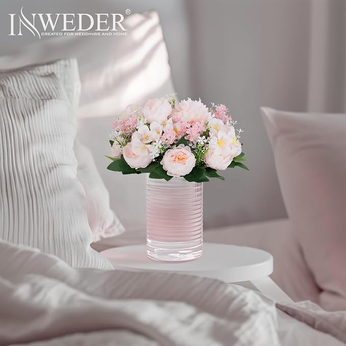 Flower Balls Centerpieces for Tables: 6 PCS Pink Flowers for Centerpieces Floral Arrangements Centerpiece for Wedding Party Celebration Home